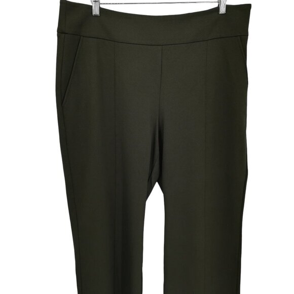 Cabi Academy Trousers Olive Green Side Zip High Waist Wide Leg Career Pockets - Picture 3 of 10